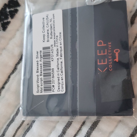 Stella & Dot Keep Collective Blessed Silver charm - Picture 2 of 2